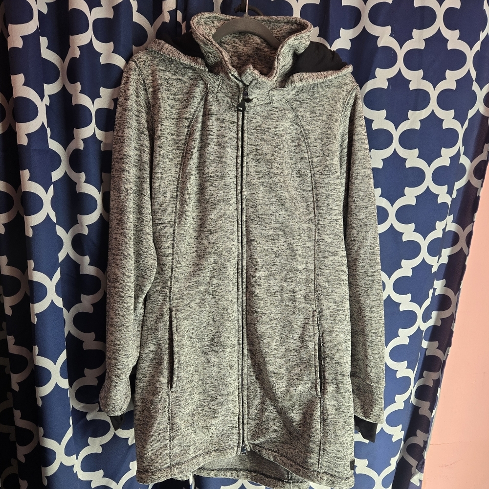 Calvin Klein Gray Hooded Zip-Up Jacket Size 3X